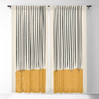 Mid Century Modern Minimalist Rothko Inspired Color Field With Lines Geometric Style Window Curtain Gallery Image 5