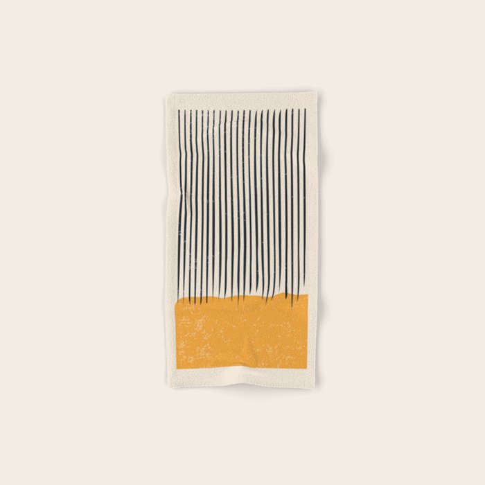 Mid Century Modern Minimalist Rothko Inspired Color Field With Lines Geometric Style Bath Towel Gallery Image 1