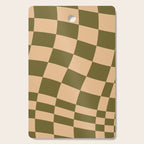 checked wave â peach and olive Cutting Board Gallery Image 1