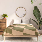 checked wave â peach and olive Comforter Gallery Image 3