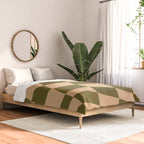 checked wave â peach and olive Comforter Gallery Image 2