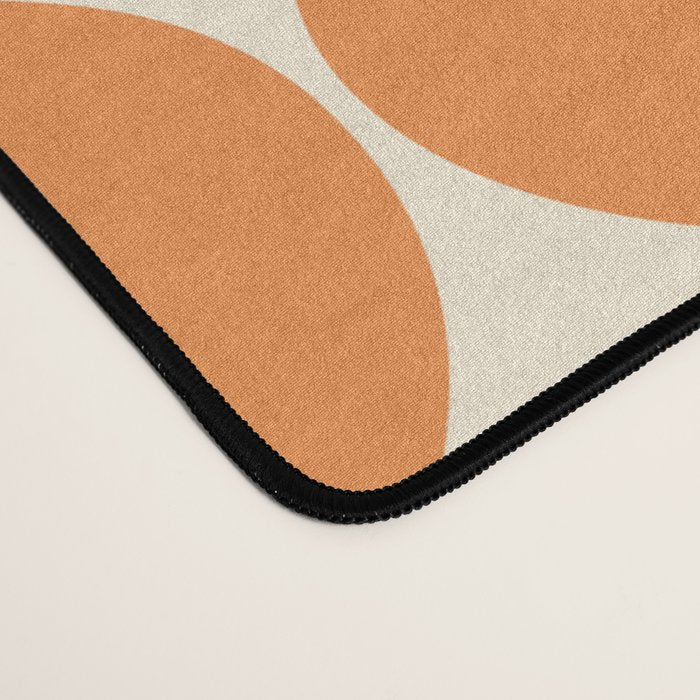 Mid-Century Geometric Shapes in Orange & Pink Desk Mat Gallery Image 4
