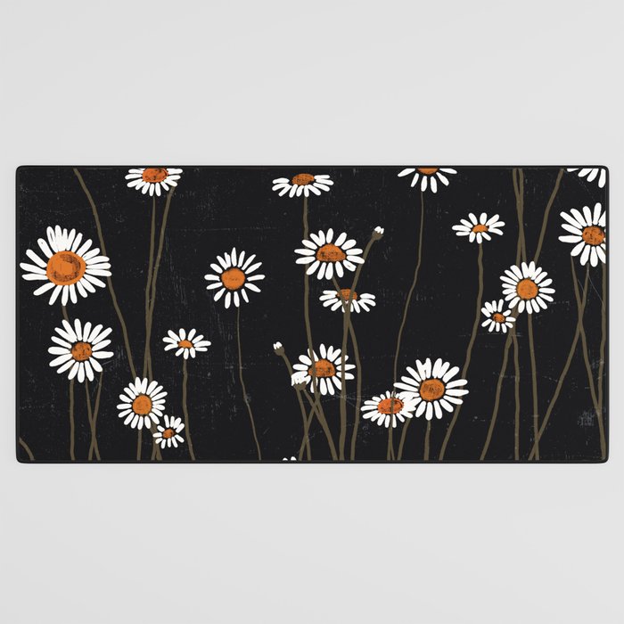 Wild Daisy Flowers 2 Desk Mat Gallery Image 3
