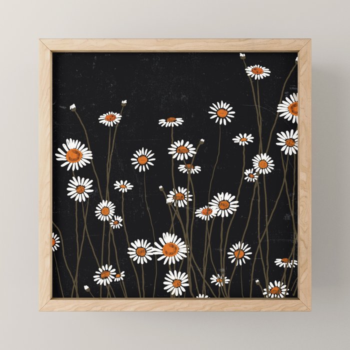 Wild Daisy Flowers 2 Mini Art Print Gallery Image 1