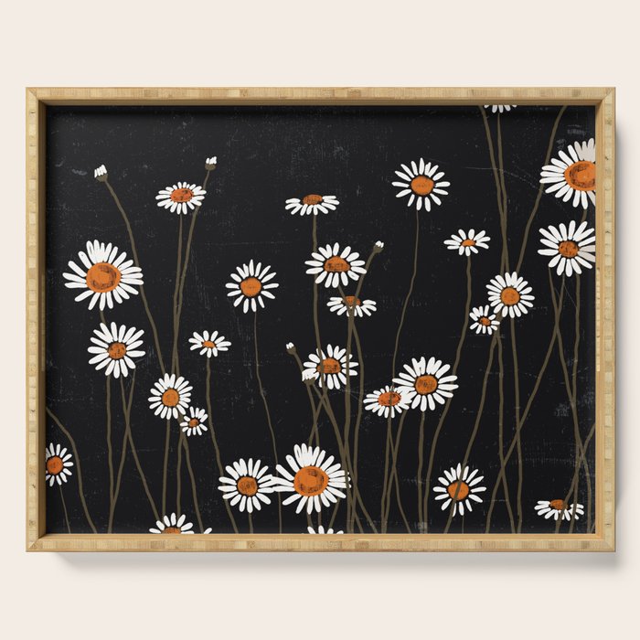 Wild Daisy Flowers 2 Serving Tray Gallery Image 1