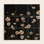 Wild Daisy Flowers 2 Wood Wall Art Gallery Image 1