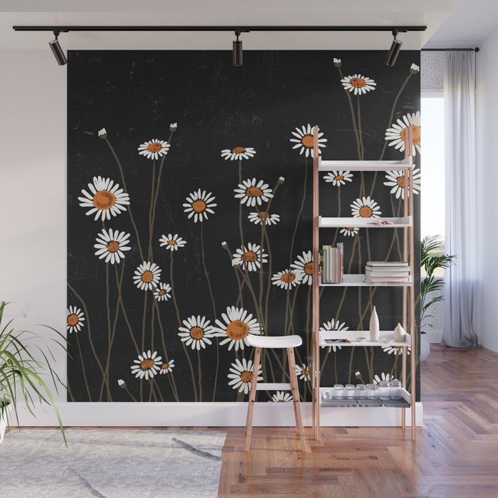 Wild Daisy Flowers 2 Wall Mural Gallery Image 1