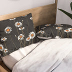 Wild Daisy Flowers 2 Pillow Sham Gallery Image 2