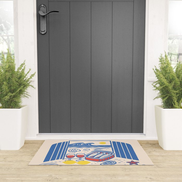 Sardines, Lemons and Wine at the Beach Welcome Mat Gallery Image 3