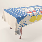 Sardines, Lemons and Wine at the Beach Tablecloth Gallery Image 1