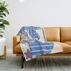 Sardines, Lemons and Wine at the Beach Throw Blanket Gallery Image 1