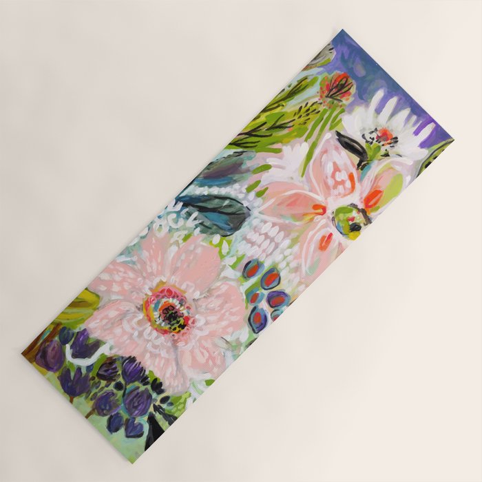 Bohemian Flower Garden Yoga Mat Gallery Image 1
