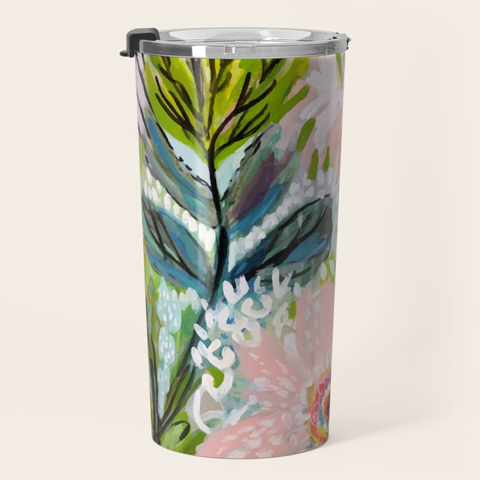 Bohemian Flower Garden Travel Mug Gallery Image 3