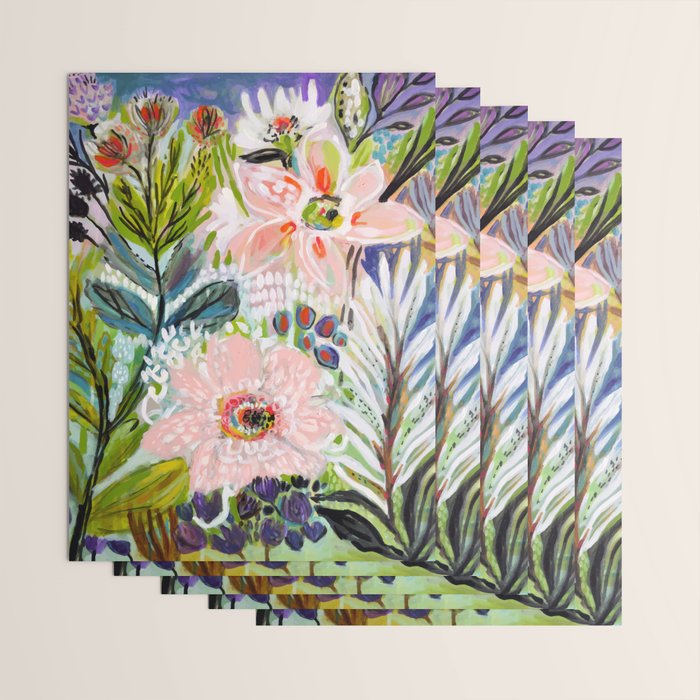 Bohemian Flower Garden Wrapping Paper Gallery Image 3