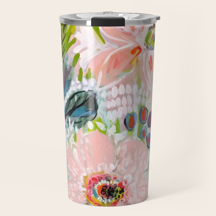 Bohemian Flower Garden Travel Mug Gallery Image 1