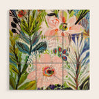 Bohemian Flower Garden Wood Wall Art Gallery Image 1