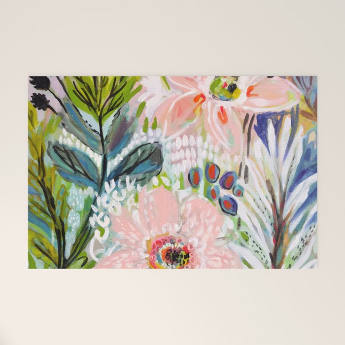 Bohemian Flower Garden Welcome Mat Gallery Image 1