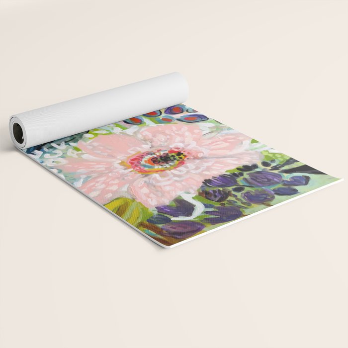 Bohemian Flower Garden Yoga Mat Gallery Image 2
