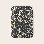 Tropical monstera plant leaf art pattern Bath Mat Gallery Image 1