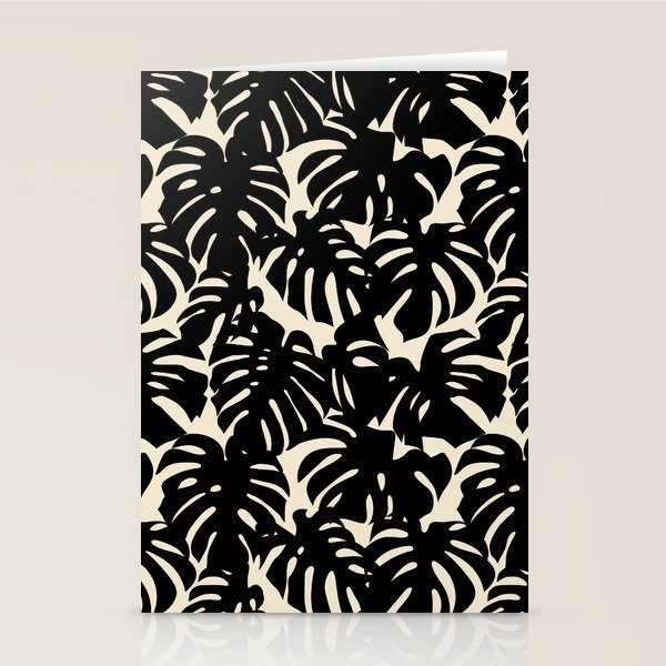 Tropical monstera plant leaf art pattern Stationery Card Gallery Image 2