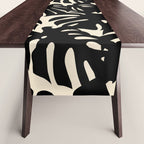 Tropical monstera plant leaf art pattern Table Runner Gallery Image 1