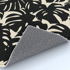 Tropical monstera plant leaf art pattern Rug Gallery Image 4