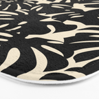 Tropical monstera plant leaf art pattern Bath Mat Gallery Image 3