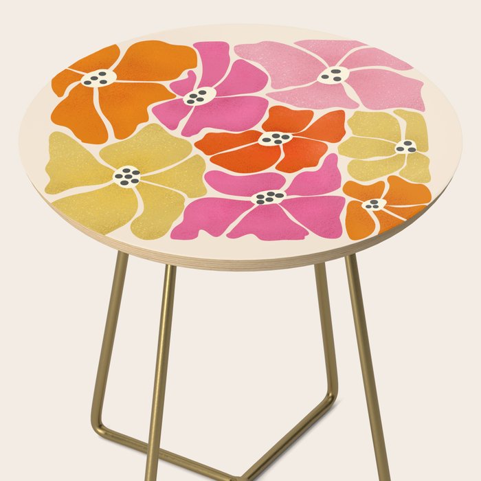 Blooming Retro Florals Side Table Gallery Image 2