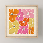Blooming Retro Florals Mini Art Print Gallery Image 1
