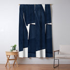 Minimalist Painting Blue III, Mid Century Modern Window Curtain Gallery Image 5