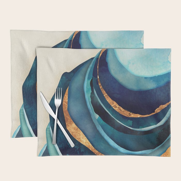 Abstract Blue with Gold Placemat Gallery Image 1