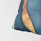 Abstract Blue with Gold Pillow Sham Gallery Image 4