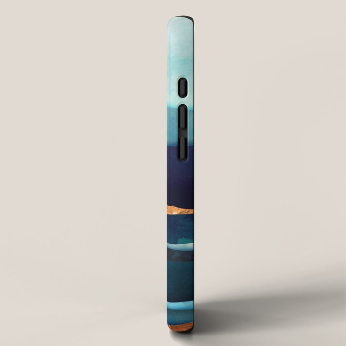 Abstract Blue with Gold iPhone Case Gallery Image 2