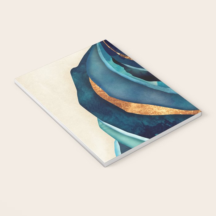 Abstract Blue with Gold Notebook Gallery Image 3