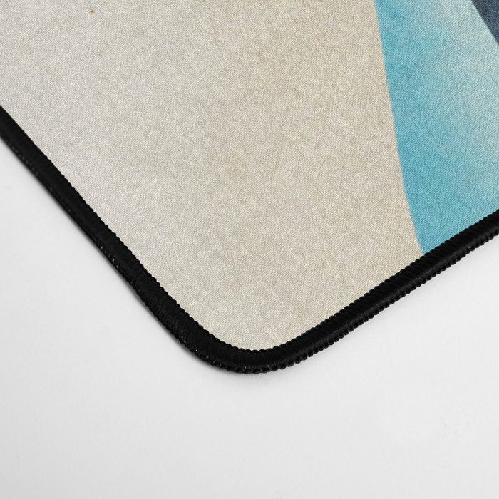 Abstract Blue with Gold Desk Mat Gallery Image 4