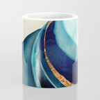 Abstract Blue with Gold Coffee Mug Gallery Image 4