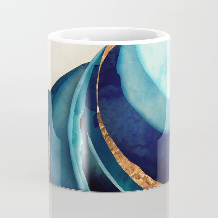 Abstract Blue with Gold Coffee Mug Gallery Image 4