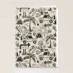 Baja - black and teal Stationery Card Gallery Image 2