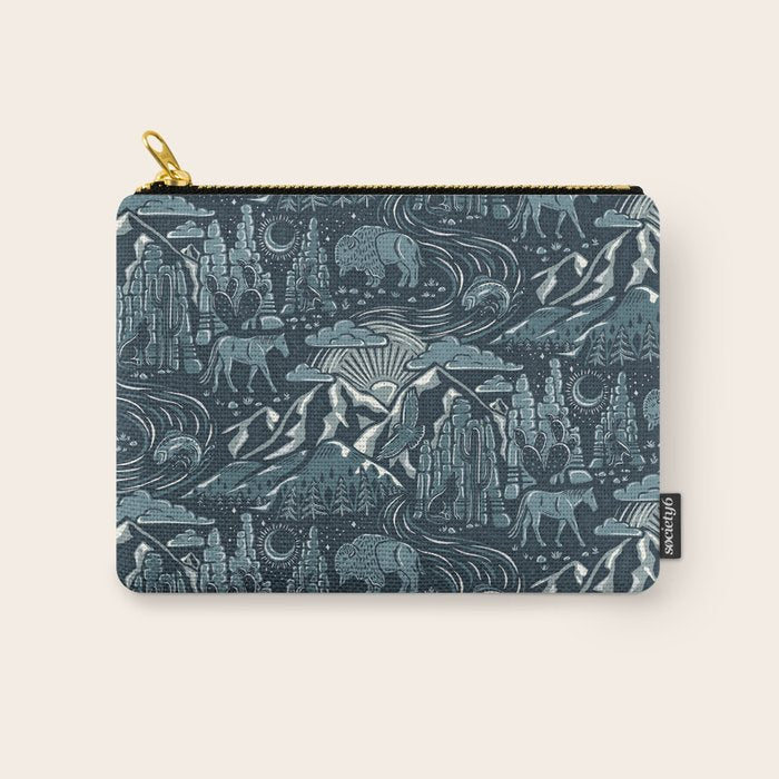 Wild West - Blue Carry All Pouch Gallery Image 1