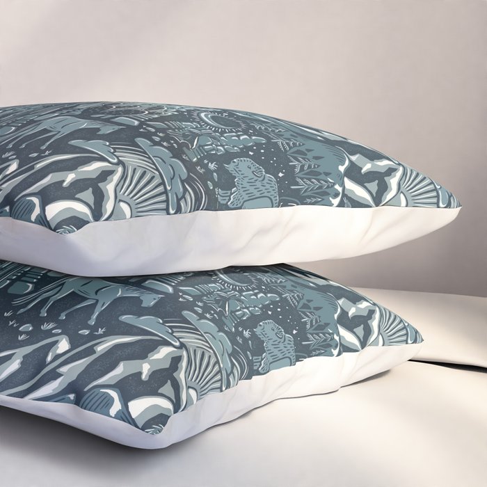 Wild West - Blue Pillow Sham Gallery Image 3