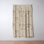 Warm Vintage Checks Window Curtain Gallery Image 3