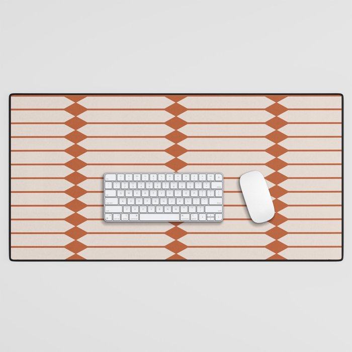 Minimal Geometric Pattern - Coral Desk Mat Gallery Image 1