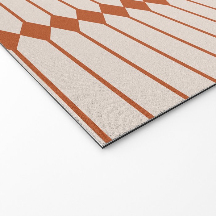 Minimal Geometric Pattern - Coral Welcome Mat Gallery Image 2