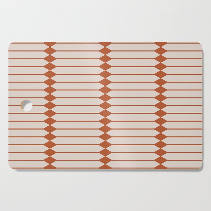 Minimal Geometric Pattern - Coral Cutting Board Gallery Image 1