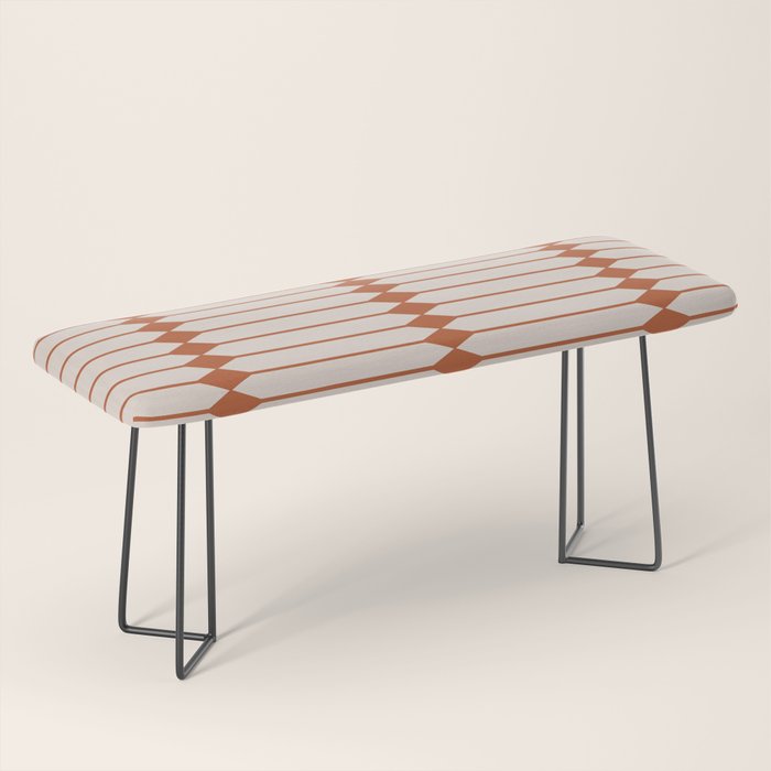 Minimal Geometric Pattern - Coral Bench Gallery Image 1
