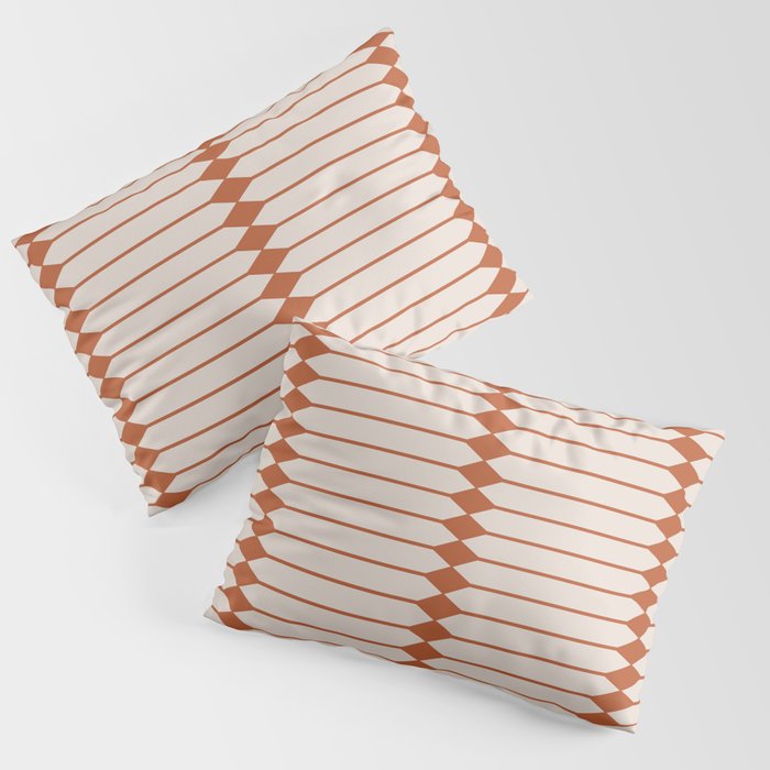 Minimal Geometric Pattern - Coral Pillow Sham Gallery Image 3