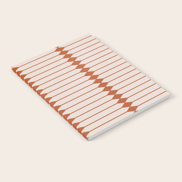 Minimal Geometric Pattern - Coral Notebook Gallery Image 2