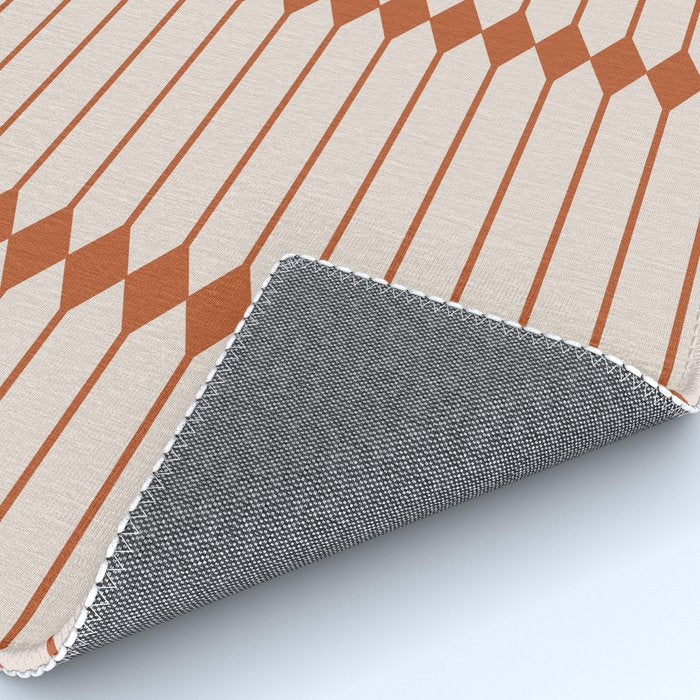 Minimal Geometric Pattern - Coral Rug Gallery Image 4