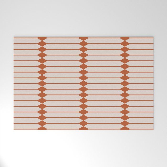 Minimal Geometric Pattern - Coral Welcome Mat Gallery Image 1