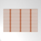 Minimal Geometric Pattern - Coral Welcome Mat Gallery Image 1